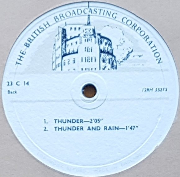 23 C 14 Heavy rain / Thunder Not registered from the BBC records and Tapes library Label